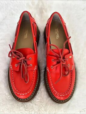 Michael Kors Cameron Leather Loafers in Burnt Orange US 6B New